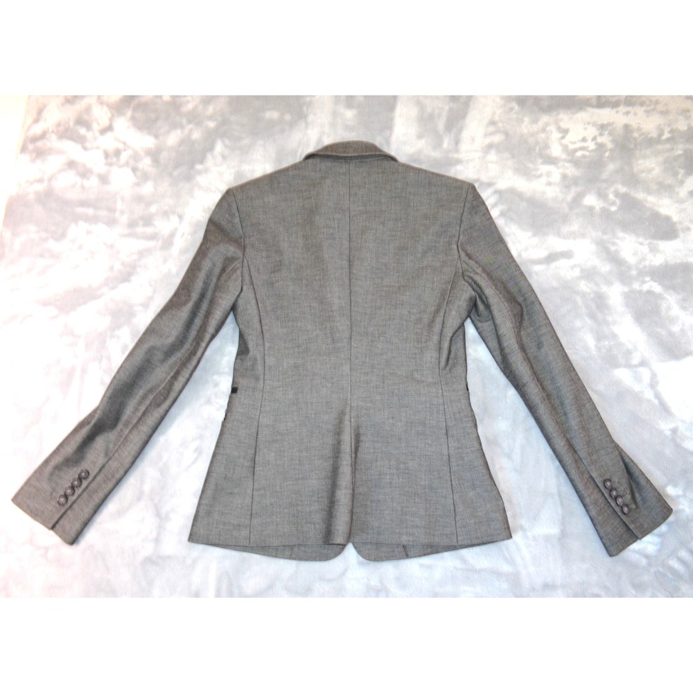 Express Gray 2pcs Skirt & Jacket Set Womens Size 2 Poly Cotton Viscose Spandex - Picture 8 of 16
